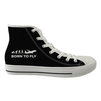 Thumbnail for Born To Fly Designed Long Canvas Shoes (Men)