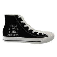 Thumbnail for Trust Me I'm a Flight Attendant Designed Long Canvas Shoes (Men)