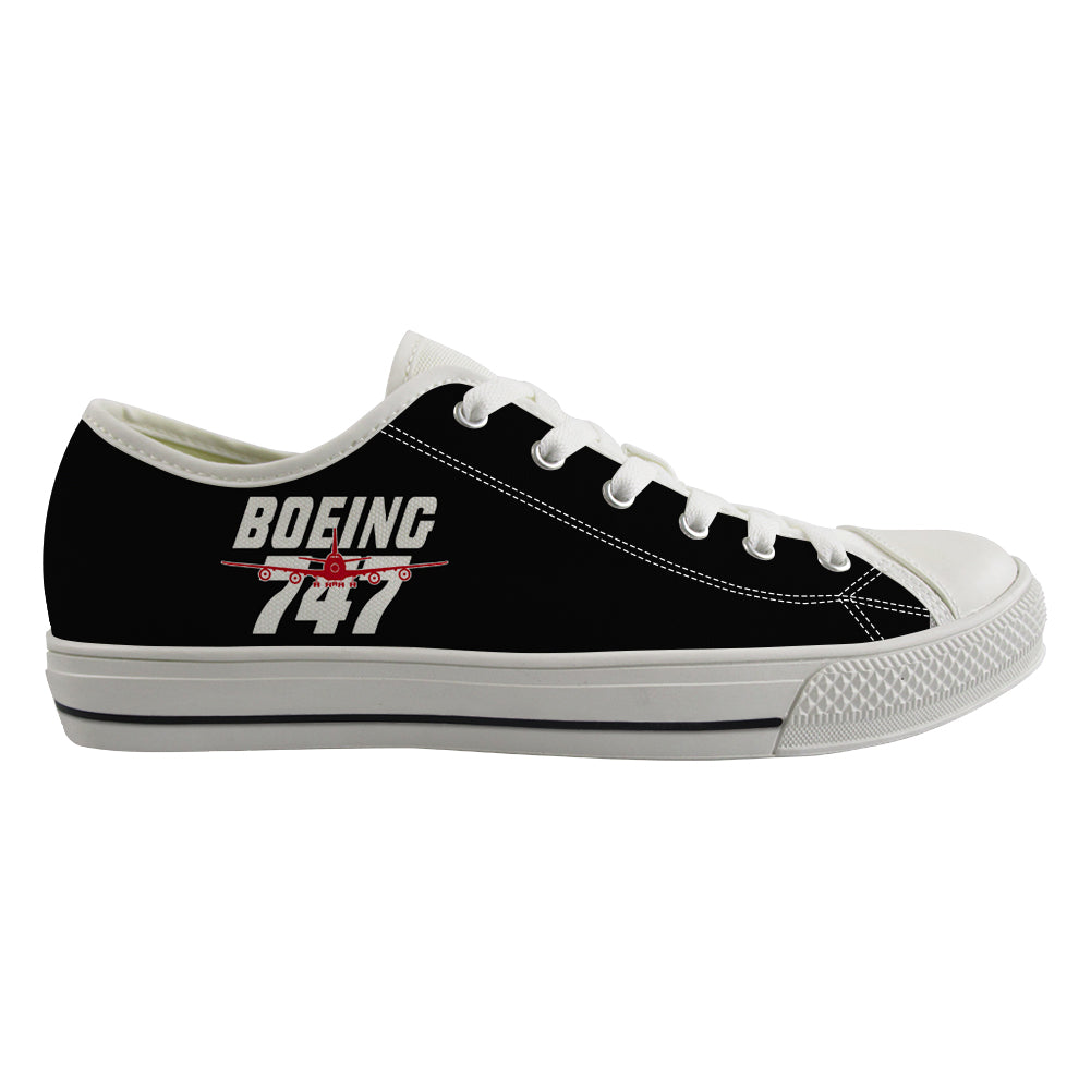 Amazing Boeing 747 Designed Canvas Shoes (Women)