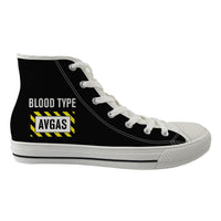 Thumbnail for Blood Type AVGAS Designed Long Canvas Shoes (Men)