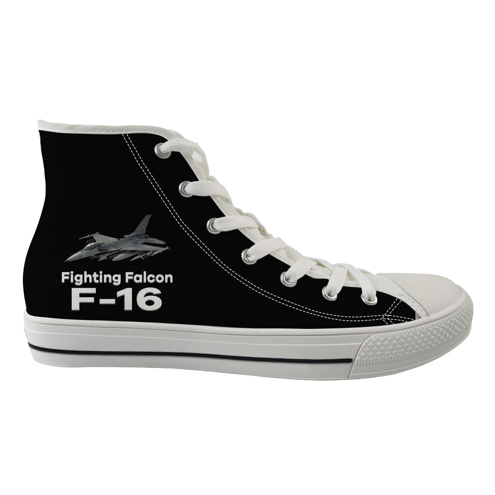 The Fighting Falcon F16 Designed Long Canvas Shoes (Men)