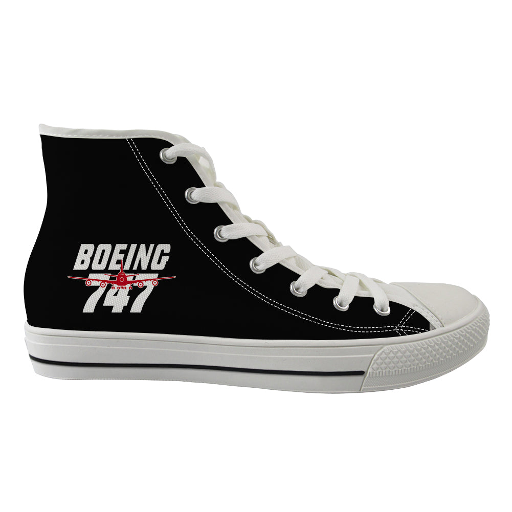 Amazing Boeing 747 Designed Long Canvas Shoes (Women)