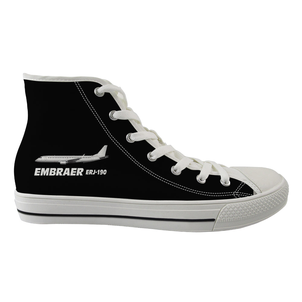 The Embraer ERJ-190 Designed Long Canvas Shoes (Men)