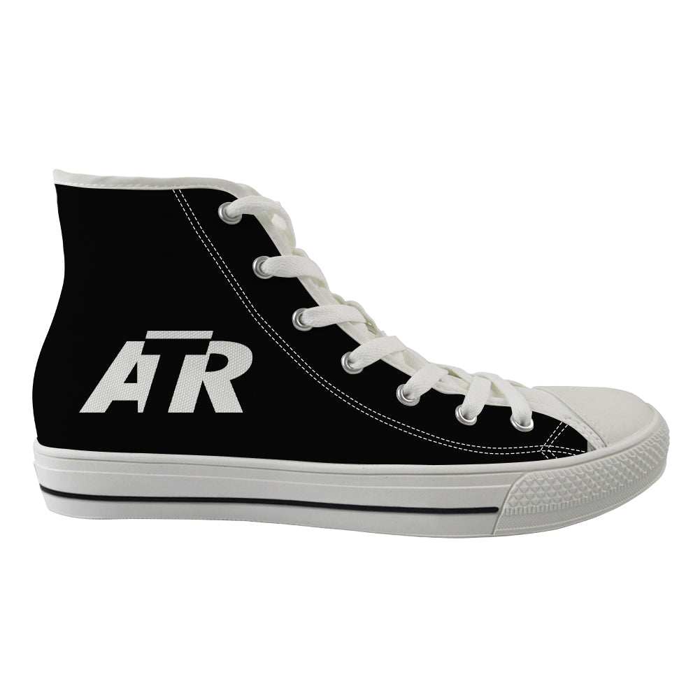 ATR & Text Designed Long Canvas Shoes (Women)