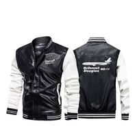 Thumbnail for The McDonnell Douglas MD-11 Designed Stylish Leather Bomber Jackets