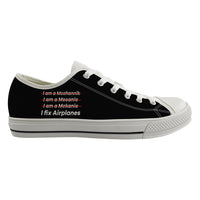 Thumbnail for I Fix Airplanes Designed Canvas Shoes (Men)