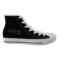 Thumbnail for Aviation Heartbeats Designed Long Canvas Shoes (Men)