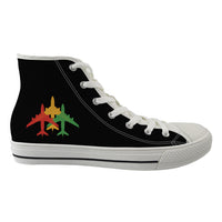 Thumbnail for Colourful 3 Airplanes Designed Long Canvas Shoes (Men)