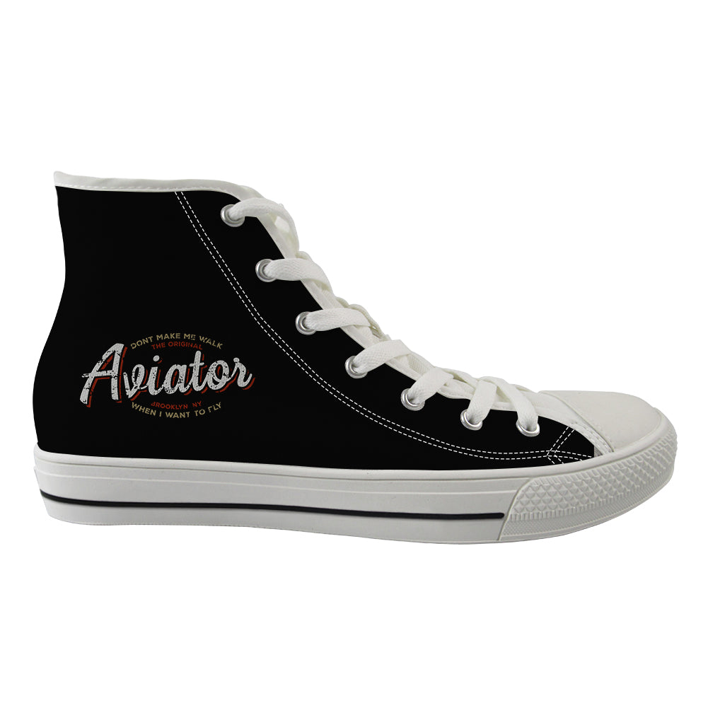 Aviator - Dont Make Me Walk Designed Long Canvas Shoes (Men)