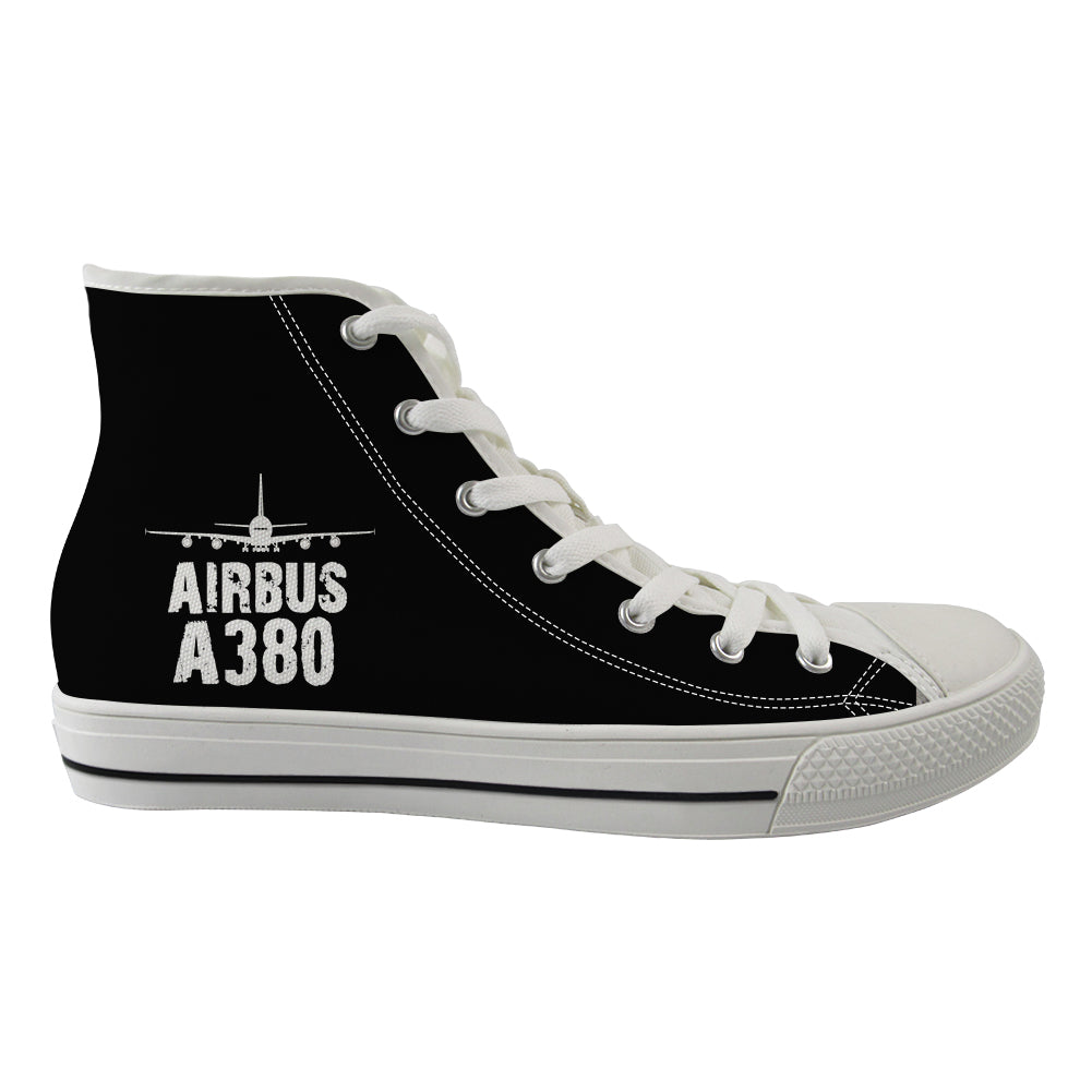 Airbus A380 & Plane Designed Long Canvas Shoes (Men)