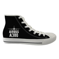 Thumbnail for Airbus A380 & Plane Designed Long Canvas Shoes (Men)