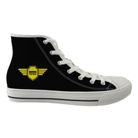 Thumbnail for Born To Fly & Badge Designed Long Canvas Shoes (Men)