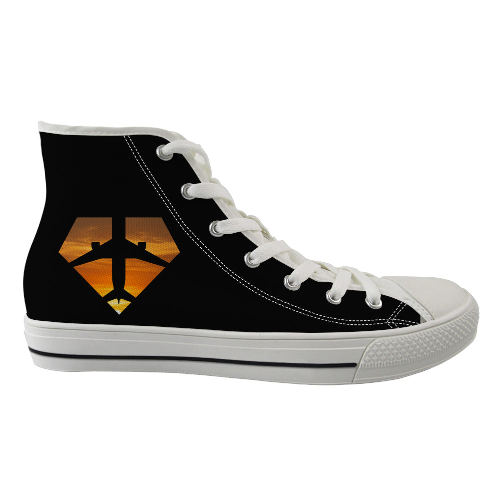 Supermen of The Skies (Sunset) Designed Long Canvas Shoes (Men)