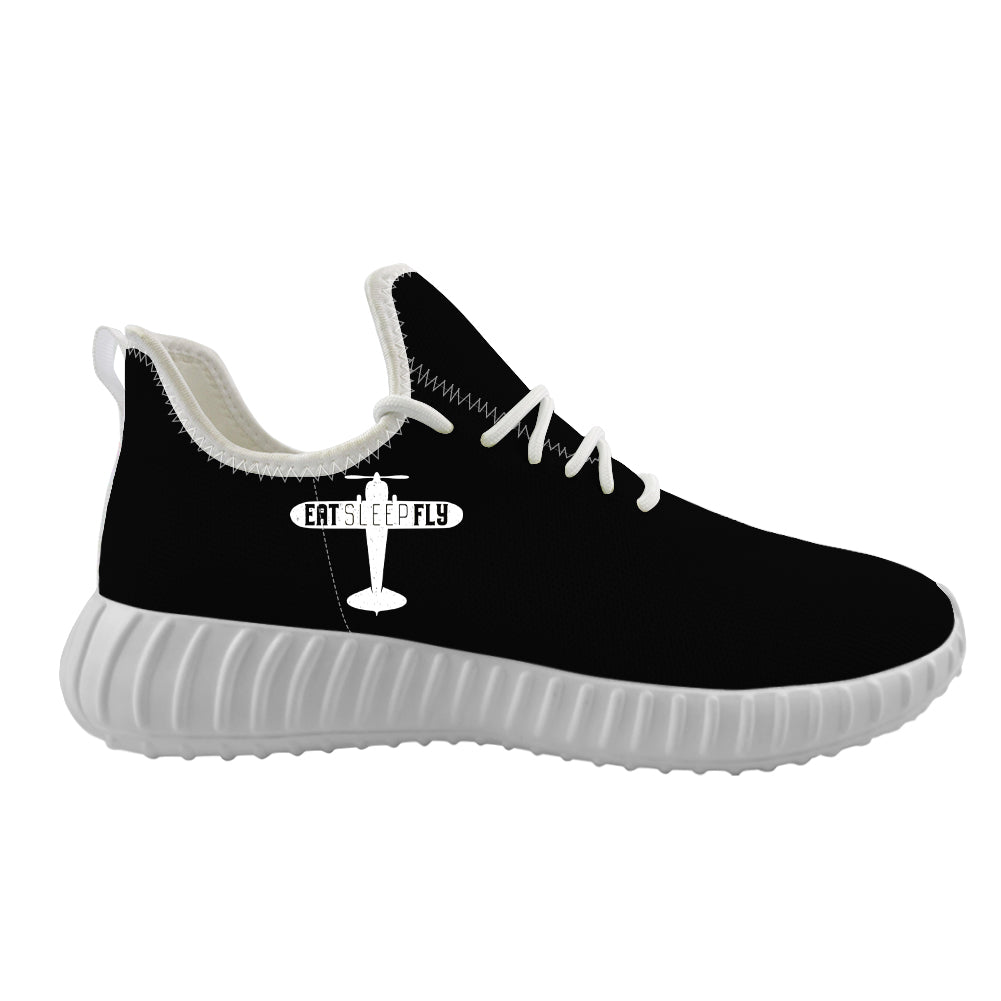 Eat Sleep Fly & Propeller Designed Sport Sneakers & Shoes (MEN)