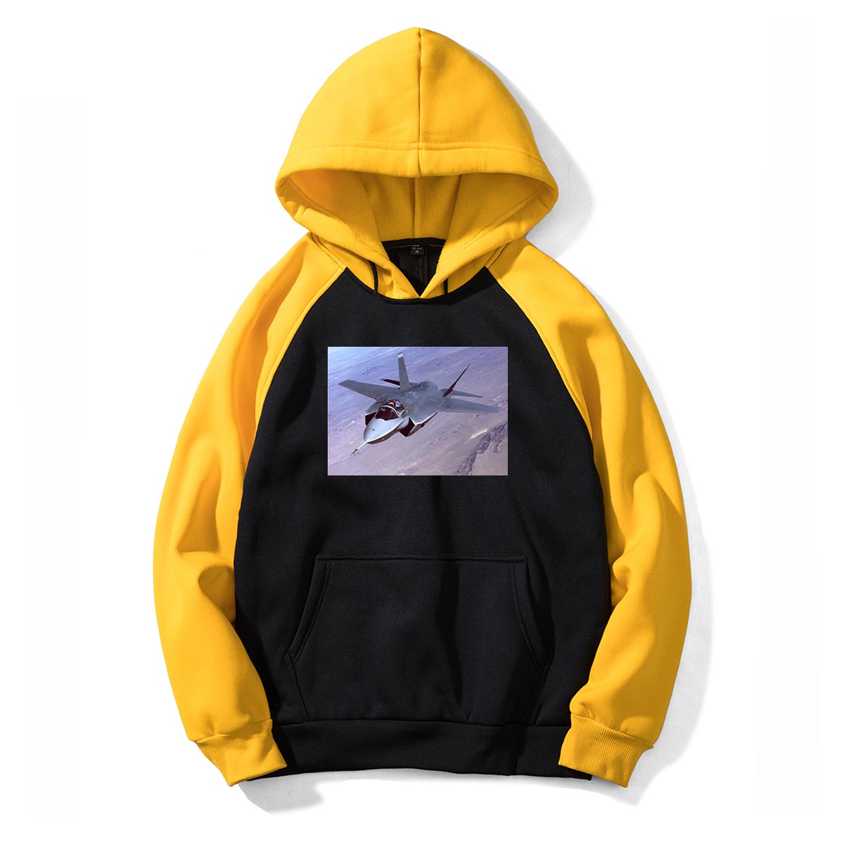 Fighting Falcon F35 Captured in the Air Designed Colourful Hoodies