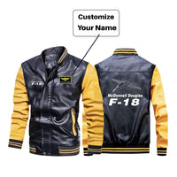 Thumbnail for The McDonnell Douglas F18 Designed Stylish Leather Bomber Jackets