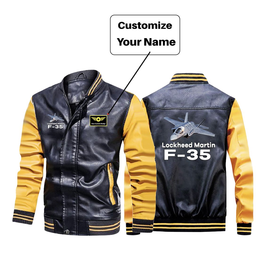 The Lockheed Martin F35 Designed Stylish Leather Bomber Jackets