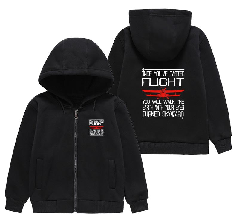 Once You've Tasted Flight Designed "CHILDREN" Zipped Hoodies