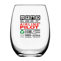 Thumbnail for Airline Pilot Label Designed Beer & Water Glasses