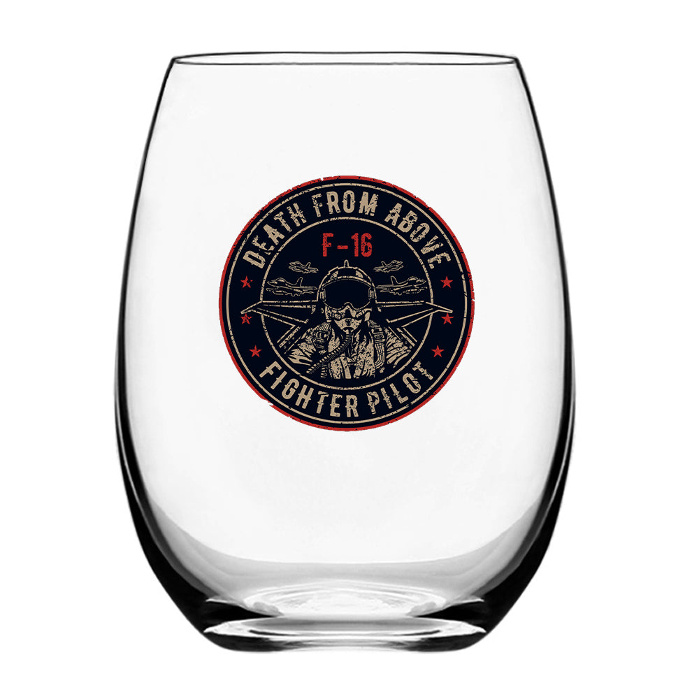 Fighting Falcon F16 - Death From Above Designed Beer & Water Glasses