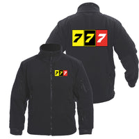 Thumbnail for Flat Colourful 777 Designed Fleece Military Jackets (Customizable)