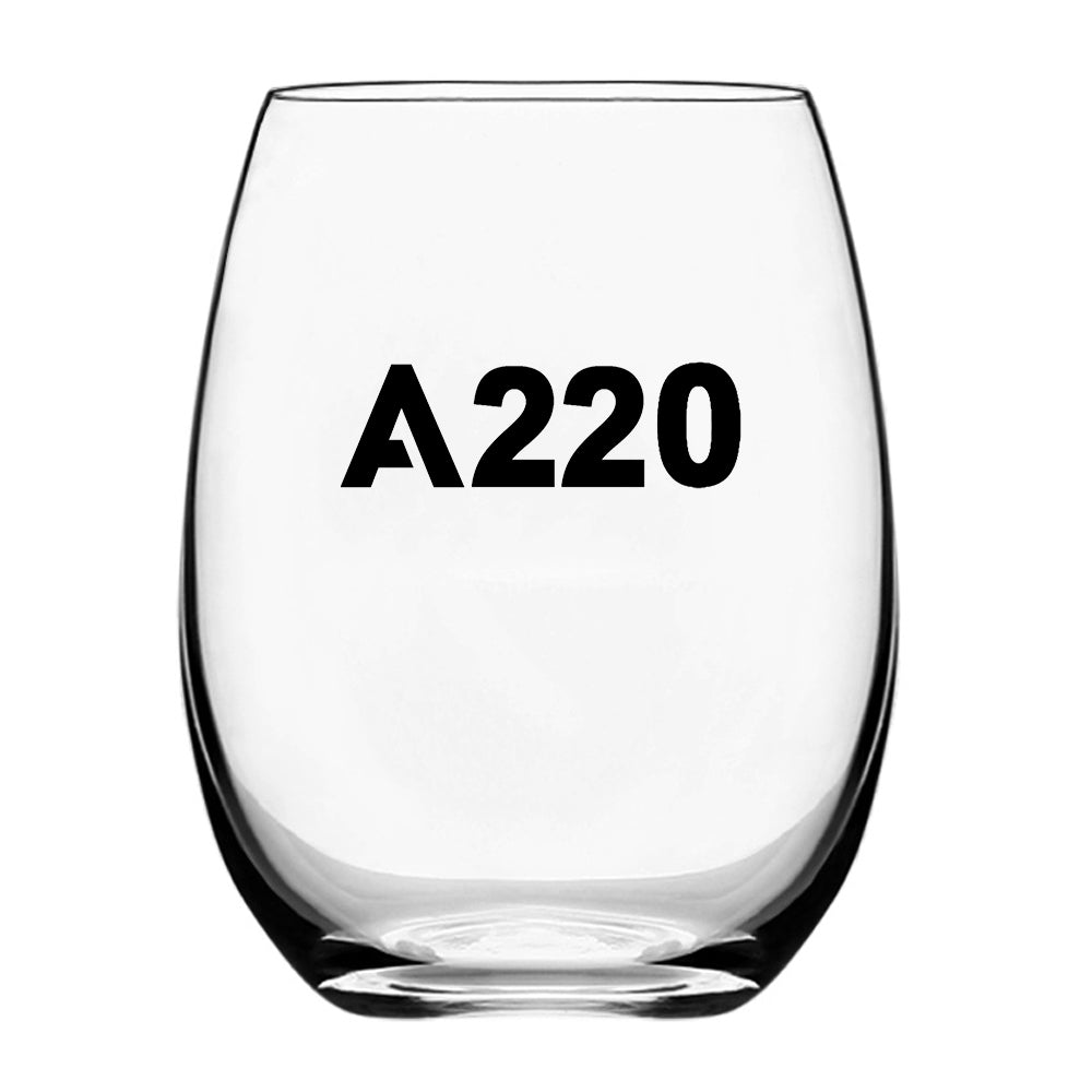 A220 Flat Text Designed Beer & Water Glasses