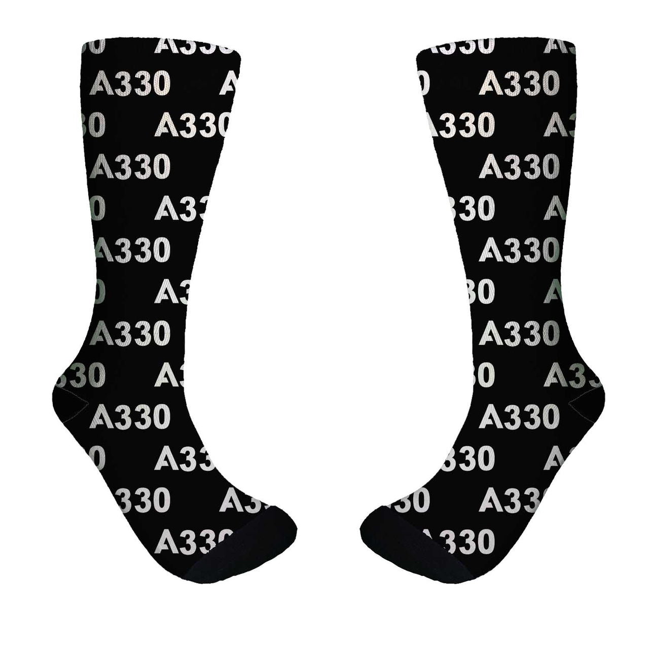 A330 Flat Text Designed Socks