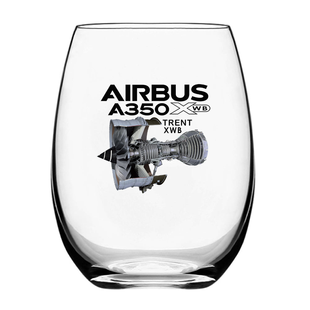 Airbus A350 & Trent Wxb Engine Designed Beer & Water Glasses