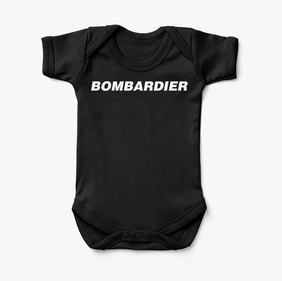 Bombardier & Text Designed Baby Bodysuits