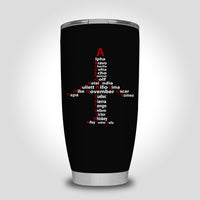 Thumbnail for Airplane Shape Aviation Alphabet Designed Tumbler Travel Mugs