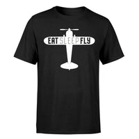 Thumbnail for Eat Sleep Fly & Propeller Designed T-Shirts