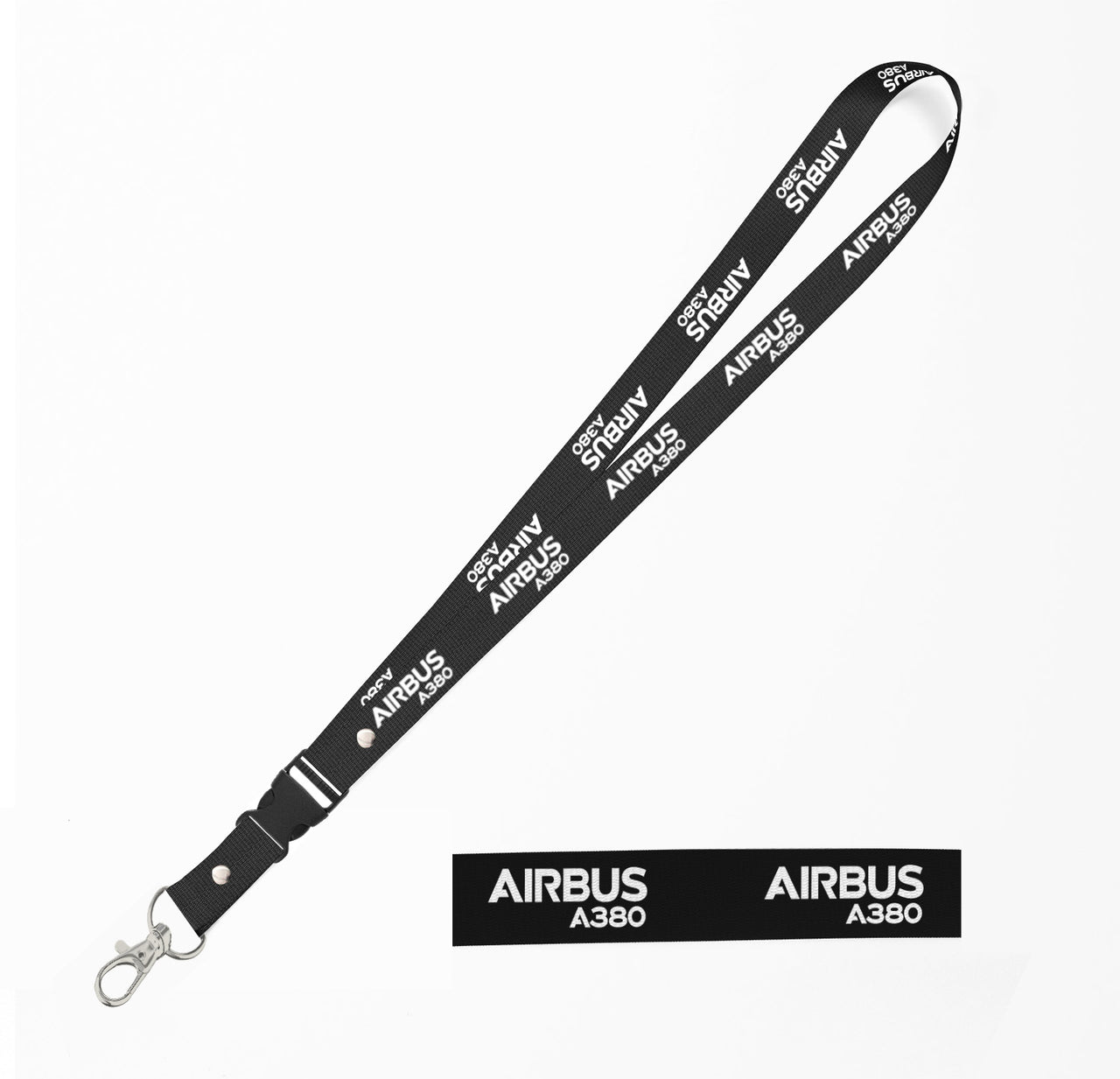 Airbus A380 & Text Designed Detachable Lanyard & ID Holders