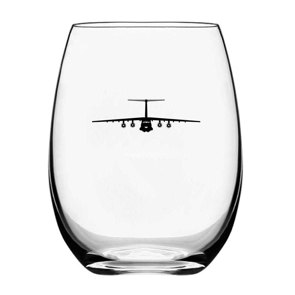 Ilyushin IL-76 Silhouette Designed Beer & Water Glasses