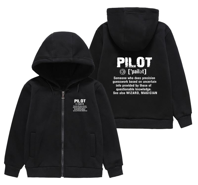 Pilot [Noun] Designed "CHILDREN" Zipped Hoodies