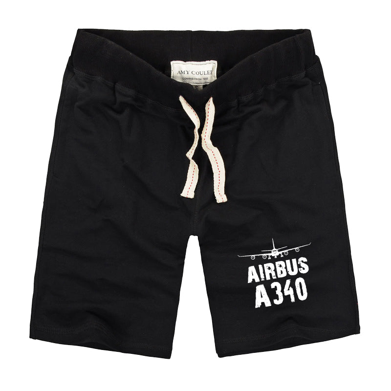 Airbus A340 & Plane Designed Cotton Shorts