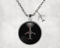 Thumbnail for Airplane Shape Aviation Alphabet Designed Necklaces