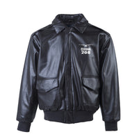 Thumbnail for Cessna 208 & Plane Designed Leather Bomber Jackets (NO Fur)