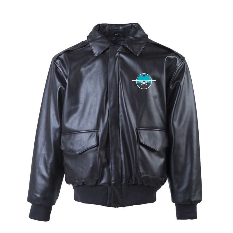 Cessna & Gyro Designed Leather Bomber Jackets (NO Fur)