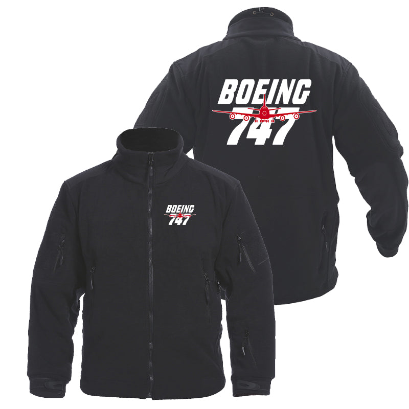 Amazing Boeing 747 Designed Fleece Military Jackets (Customizable)