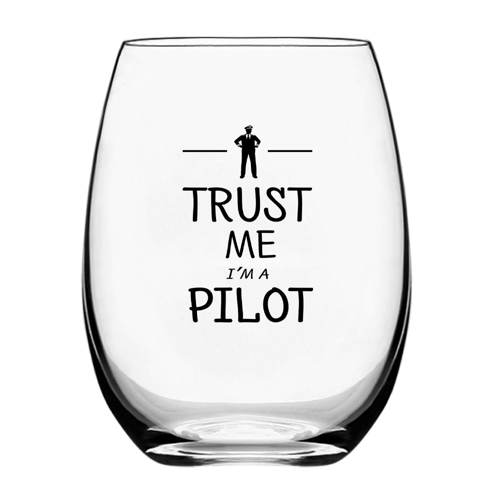 Trust Me I'm a Pilot Designed Beer & Water Glasses