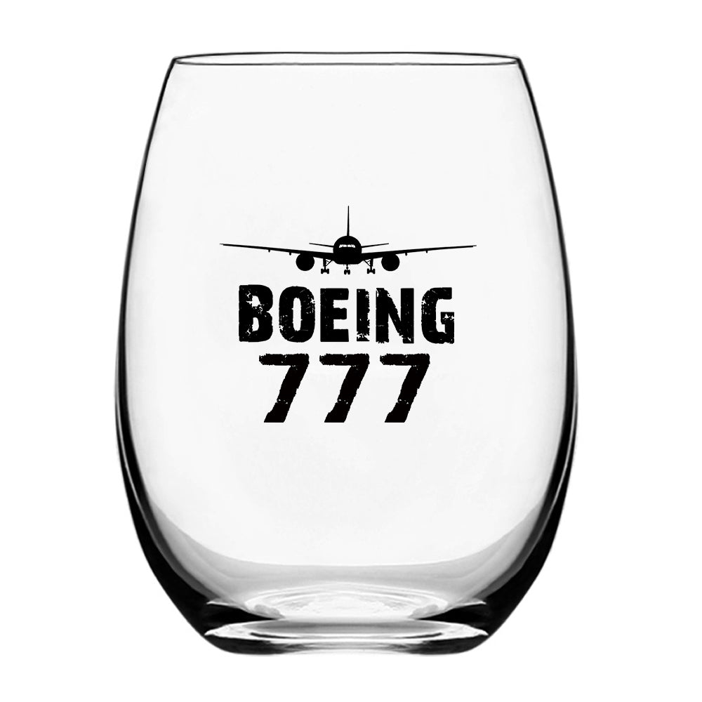 Boeing 777 & Plane Designed Beer & Water Glasses