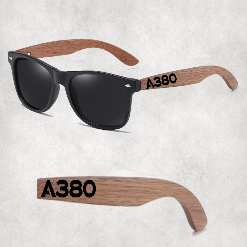 A380 Flat Text Designed Sun Glasses