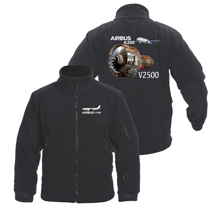 Airbus A320 & V2500 Engine Designed Fleece Military Jackets (Customizable)