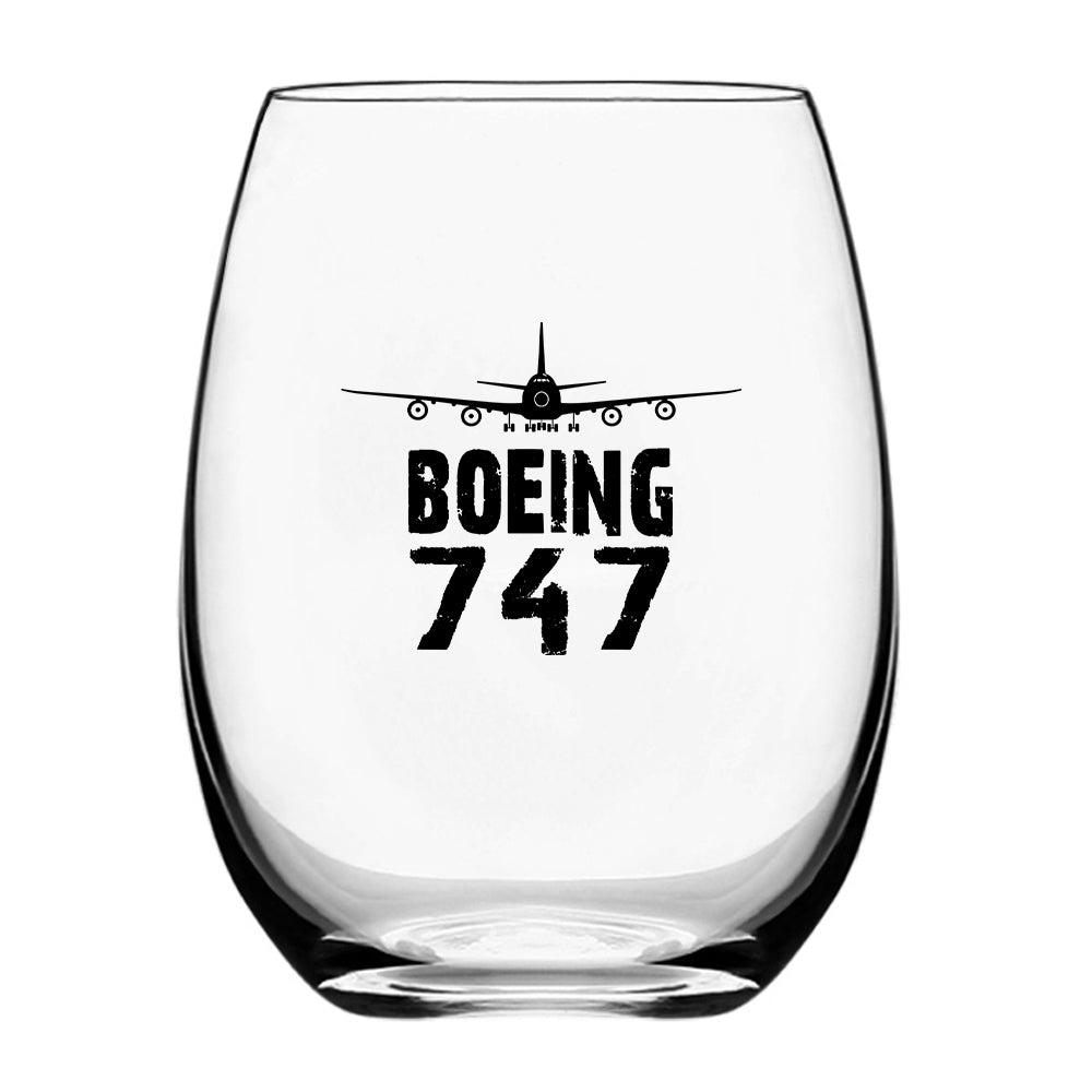 Boeing 747 & Plane Designed Beer & Water Glasses