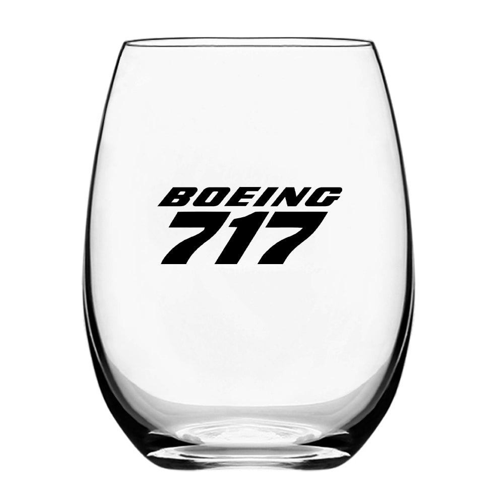 Boeing 717 & Text Designed Beer & Water Glasses