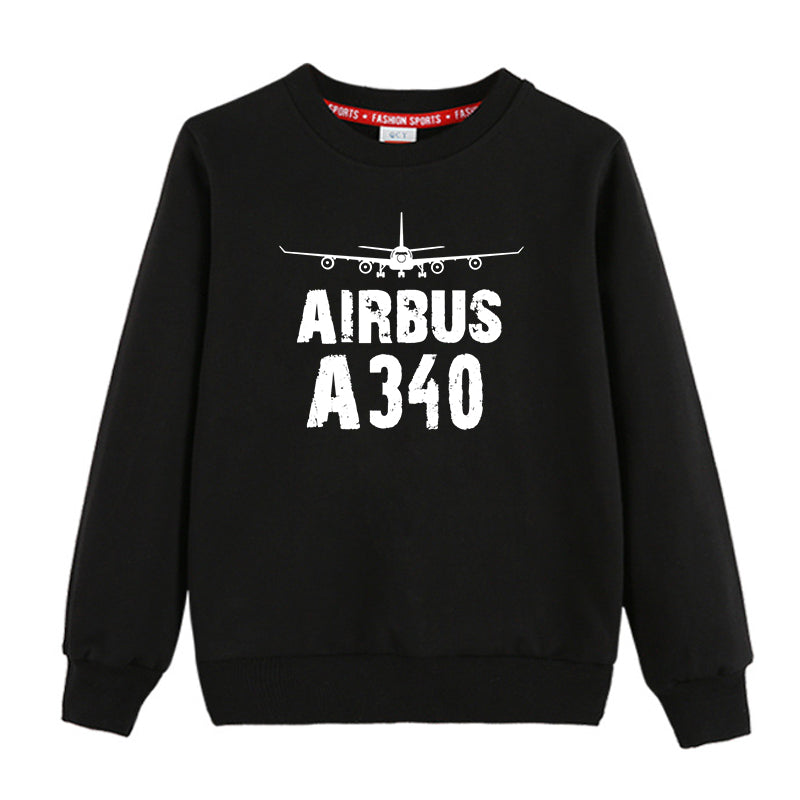 Airbus A340 & Plane Designed "CHILDREN" Sweatshirts