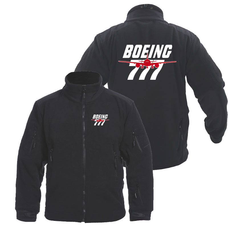 Amazing Boeing 777 Designed Fleece Military Jackets (Customizable)