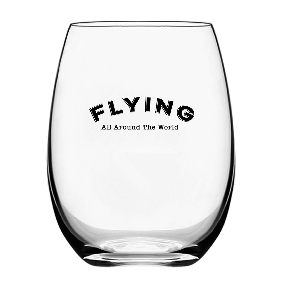 Flying All Around The World Designed Beer & Water Glasses