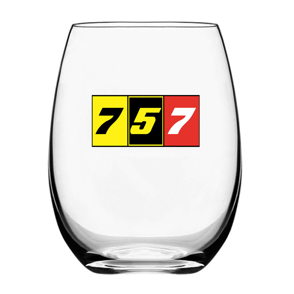 Flat Colourful 757 Designed Beer & Water Glasses