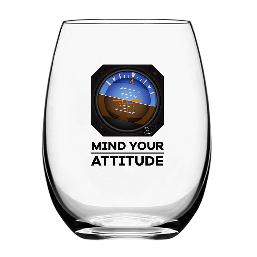 Mind Your Attitude Designed Beer & Water Glasses